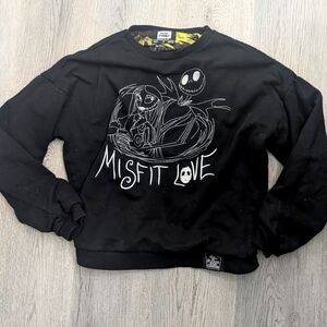 OH MY DISNEY! Nightmare Before Christmas Reversible crewneck Size XS Goth Unisex
